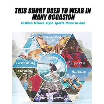 COOFANDY Mens Quick Dry Lightweight Square Leg Cut Trunks Swimwear (with Swim Cap)