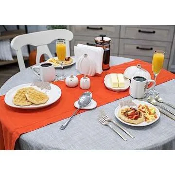 Nat & Jules Pumpkin Shaped Standard Size Ceramic Napkin Holder: Perfect for Your Indoor Home Fall & Thanksgiving Decorations for Table Décor & Centerpieces, Cream