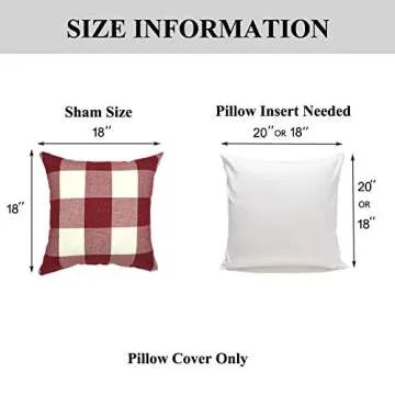 Stylish Buffalo Plaid Decorative Pillow Covers for Christmas