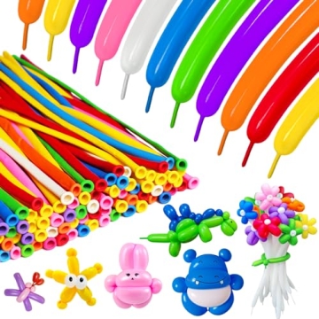 KAWKALSH 150pcs Long Balloon Animal Balloons Set