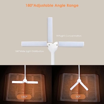 Rechargeable Clip-On Book Light with Stepless Dimming