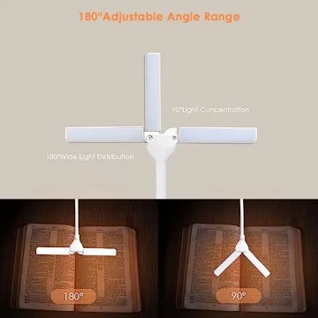 Rechargeable Clip-On Book Light with Stepless Dimming