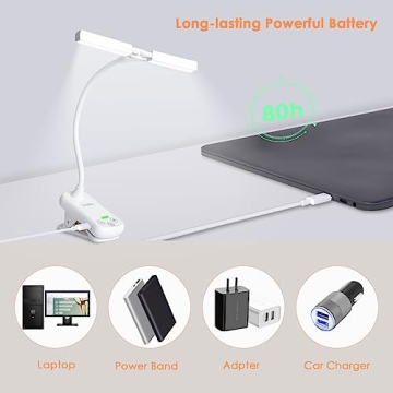 Rechargeable Clip-On Book Light with Stepless Dimming