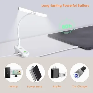 Rechargeable Clip-On Book Light with Stepless Dimming