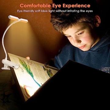 Rechargeable Clip-On Book Light with Stepless Dimming