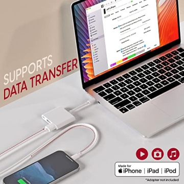 Talkworks MFi Fast-Charge Lightning Cable - 10ft Durable Cord