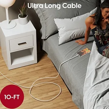 Talkworks MFi Fast-Charge Lightning Cable - 10ft Durable Cord