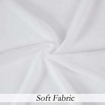 Central Park White Sheer Window Curtain Panels Linen Texture Solid Window Treatment Sets Drape Pairs Rod Pocket Curtains for Living and Bedroom Rustic Farmhouse 84 inches Long, 2 Panels