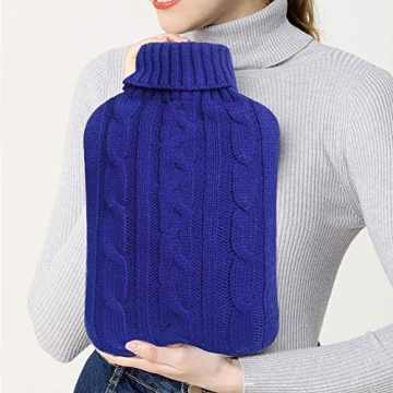 Attmu Hot Water Bottle with Knitted Cover - Versatile Comfort