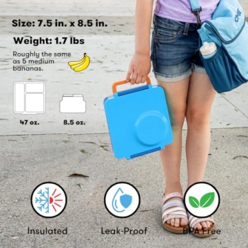 OmieBox Kids Insulated Lunch Box - Keep Meals Warm and Fresh