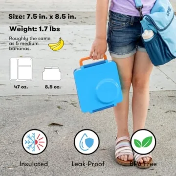 OmieBox Kids Insulated Lunch Box - Keep Meals Warm and Fresh