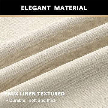 Primitive Textured Linen Blackout Curtains for Home Decor
