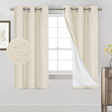 Primitive Textured Linen Blackout Curtains for Home Decor