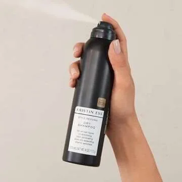 Kristin Ess Hair Style Reviving Dry Shampoo with Vitamin C for Oily Hair, Blonde and Brunette Hair, Dry Shampoo Powder Spray for Women, Vegan, 4 oz (Pack of 2)