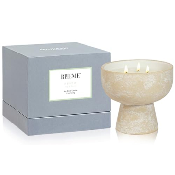 Luxury Refillable BLUEME Renew-Ivy & Rose Candle with Essential Oils and Sustainable Design