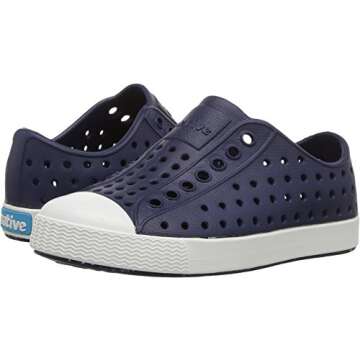 Native Shoes Unisex-Baby Jefferson Child-K Water Shoe, Regatta Blue/Shell White, 7 Medium US Toddler