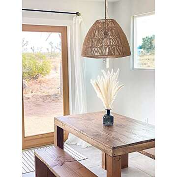 30 Pcs White Pampas Grass ,17 inch/45 cm Natural Dried Pampas Grass Branches Decor for Home Kitchen Garden Party Photographing Flower Arrangement Vase Decor（White