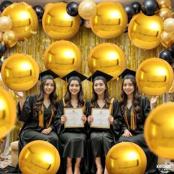 KatchOn Large Gold Foil Balloons 22 Inch Pack of 12