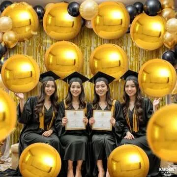 KatchOn Large Gold Foil Balloons 22 Inch Pack of 12