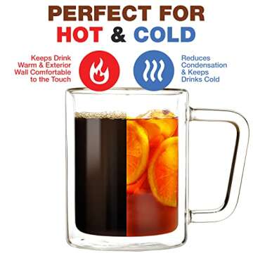 Eparé 16 oz Double Wall Coffee Mugs Set - Elevated Thermal Enjoyment