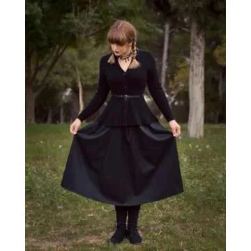 Ladies Elegant Cardigan Sweater 1950s Retro Cable Knitted Sweater Lapel Collar Cardigan (Black, L)