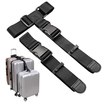 Vigorport Luggage Connector Straps, Add a Bag Suitcase Strap Belt, Luggage Clip Link, Multi Adjustab...