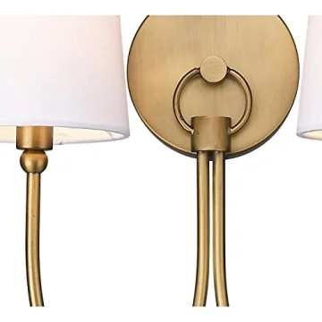 Traditional Rustic 2-Light Sconce in Elegant Aged Brass
