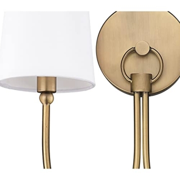 Traditional Rustic 2-Light Sconce in Elegant Aged Brass