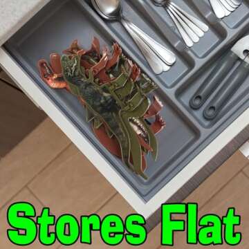 Funwares Original Dinosaur Taco Holders, Set of 4 Dino Taco Stands Value Pack, Feeds The Whole Famil...