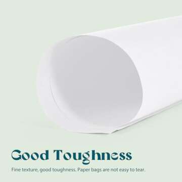 MESHA White Paper Bags 10x5x13 Inches 100pcs Medium Gift Bags with Handles Bulk,White Kraft Paper Bags for Small Business,Shopping Bags for Grocery,Wedding Party Favor Bags