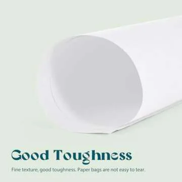 MESHA White Kraft Paper Bags - 100pcs Gift Bags Bulk