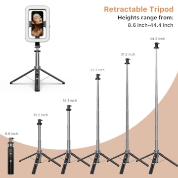 MYBAT PRO 8" LED Selfie Light with Tripod & Stand for Selfies