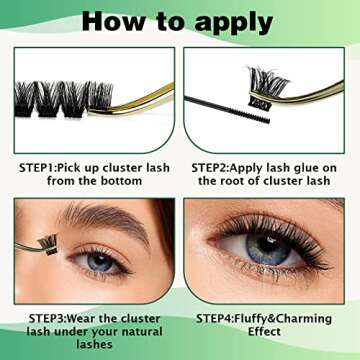 Lash Clusters 96pcs Individual Lashes Y01 D Curl 8-18MIX Cluster Lashes KEYYOU Volume Wispy Lash Extension Soft&Comfortable Easy DIY at Home(Y01,D-8-18MIX)