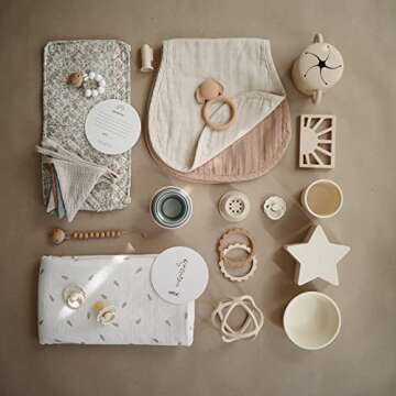 Mushie Muslin Baby Swaddle Blanket 100% Organic Cotton