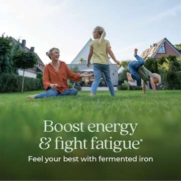 New Chapter Iron Supplement, Whole-Food Fermented Iron Complex Made with Organic Vegetables & Herbs + One Daily Non-Constipating Dose- 60ct, 2 Month Supply