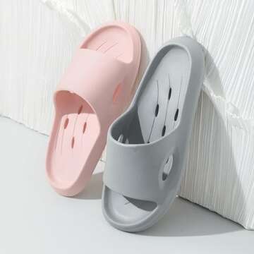 Newbuty Shower Shoes Men Slippers Sandals Women Bathroom Non-Slip Flip-Flops for College Dorm Room E...