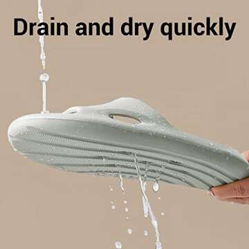 Newbuty Shower Shoes Men Slippers Sandals Women Bathroom Non-Slip Flip-Flops for College Dorm Room Essentials Shower Sandals Slides Gym Spa Pool(Grey Size 240mm)
