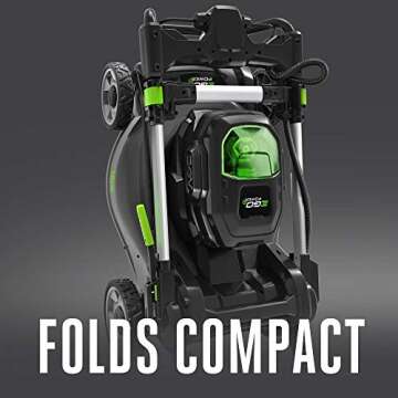 EGO Power+ LM2021 20-Inch 56-Volt Lithium-ion Cordless Battery Walk Behind Push Lawn Mower with Steel Deck - 5.0 Ah Battery and Charger Included