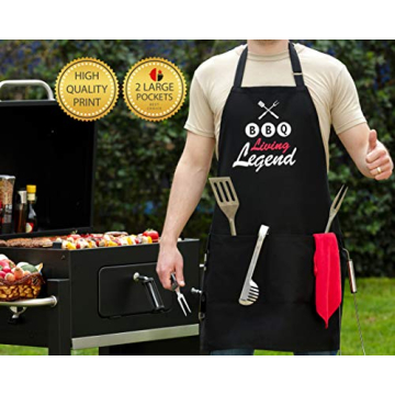 BBQ Apron with Pockets for Men, Perfect Gift for Grill Lovers