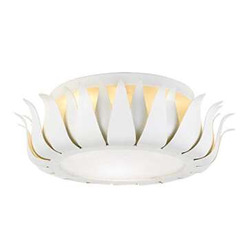 Crystorama Broche 3 Light Matte White Flush Mount