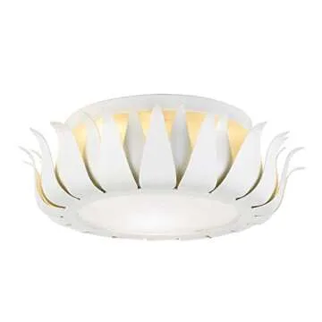 Crystorama Broche 3 Light Matte White Flush Mount