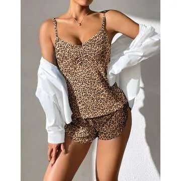 Ekouaer Soft Cami Pajama Set for Women in Blue