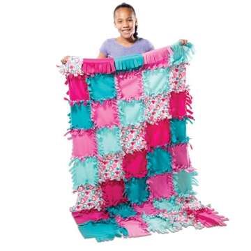 Melissa & Doug No-Sew Fleece Quilt Craft Kit for Kids
