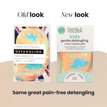 Tangle Teezer Original Detangler Brush, Dry & Wet Travel Size Mini Hair Brush, for Kids & All Hair T...