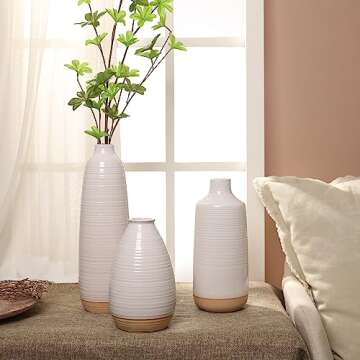 Elegant Ceramic Vases Set for Home Decor - TERESA'S COLLECTIONS