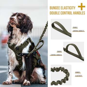 Durable OneTigris Tactical Bungee Dog Training Leash
