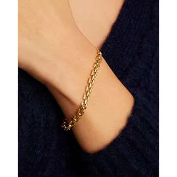 gorjana Women’s Brooklyn Bracelet, 18K Gold Plated, Watch band inspired