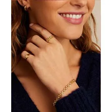 gorjana Women’s Brooklyn Bracelet, 18K Gold Plated, Watch band inspired