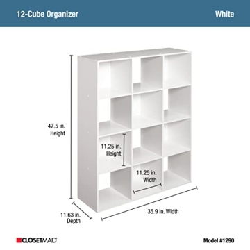 ClosetMaid 12-Cube Organizer for Stylish Storage Solutions