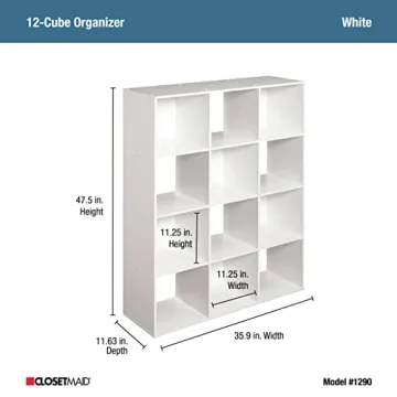 ClosetMaid 12-Cube Organizer for Stylish Storage Solutions